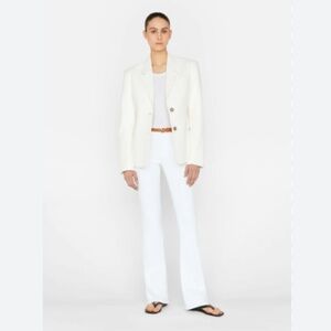 FRAME DENIM WOMENS LR SUPER HIGH RISE FLARE WHITE JEANS SIZE 27  STRETCH BOOTCUT